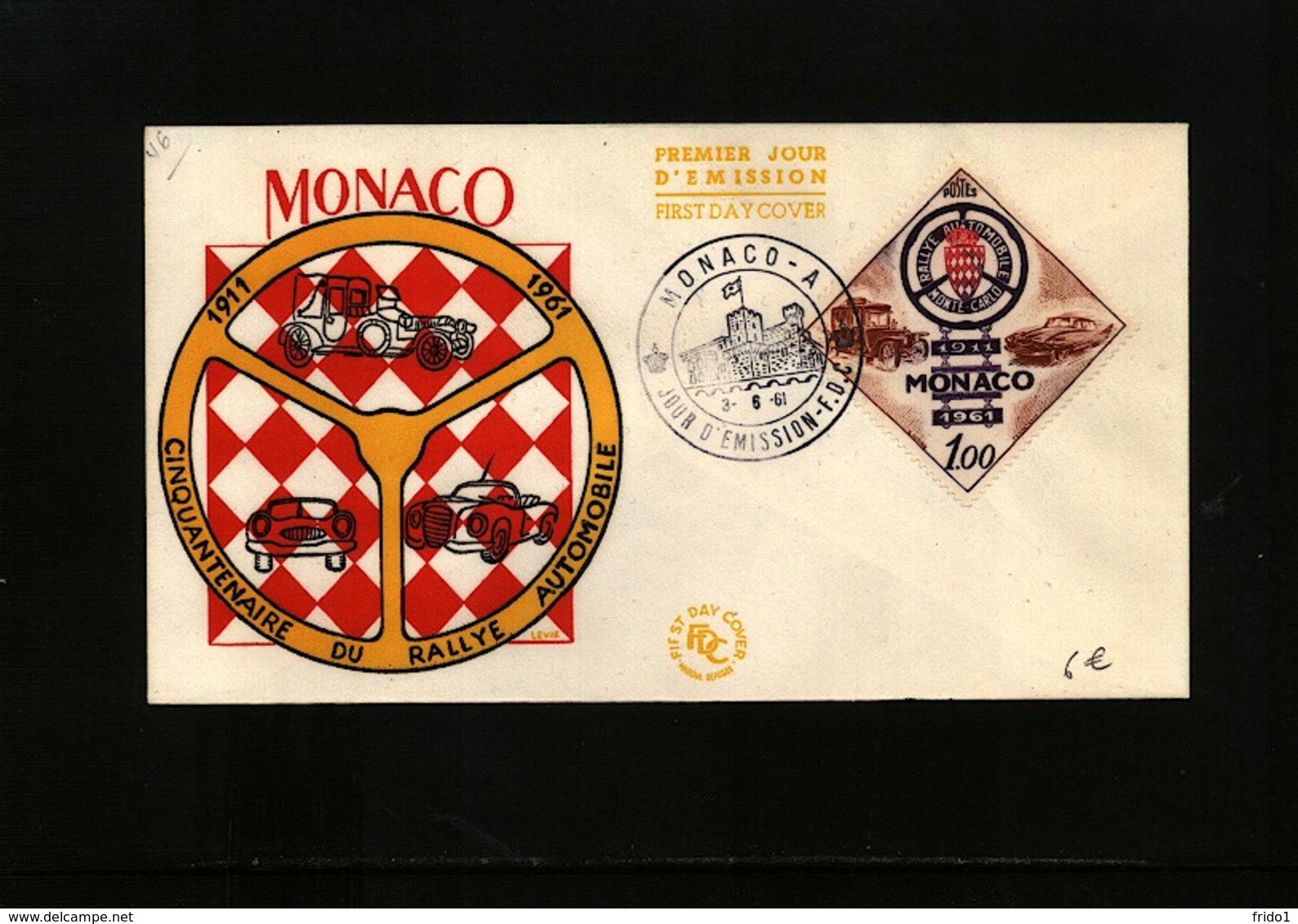 Monaco 1961 Rallye Monte Carlo FDC - Automobile