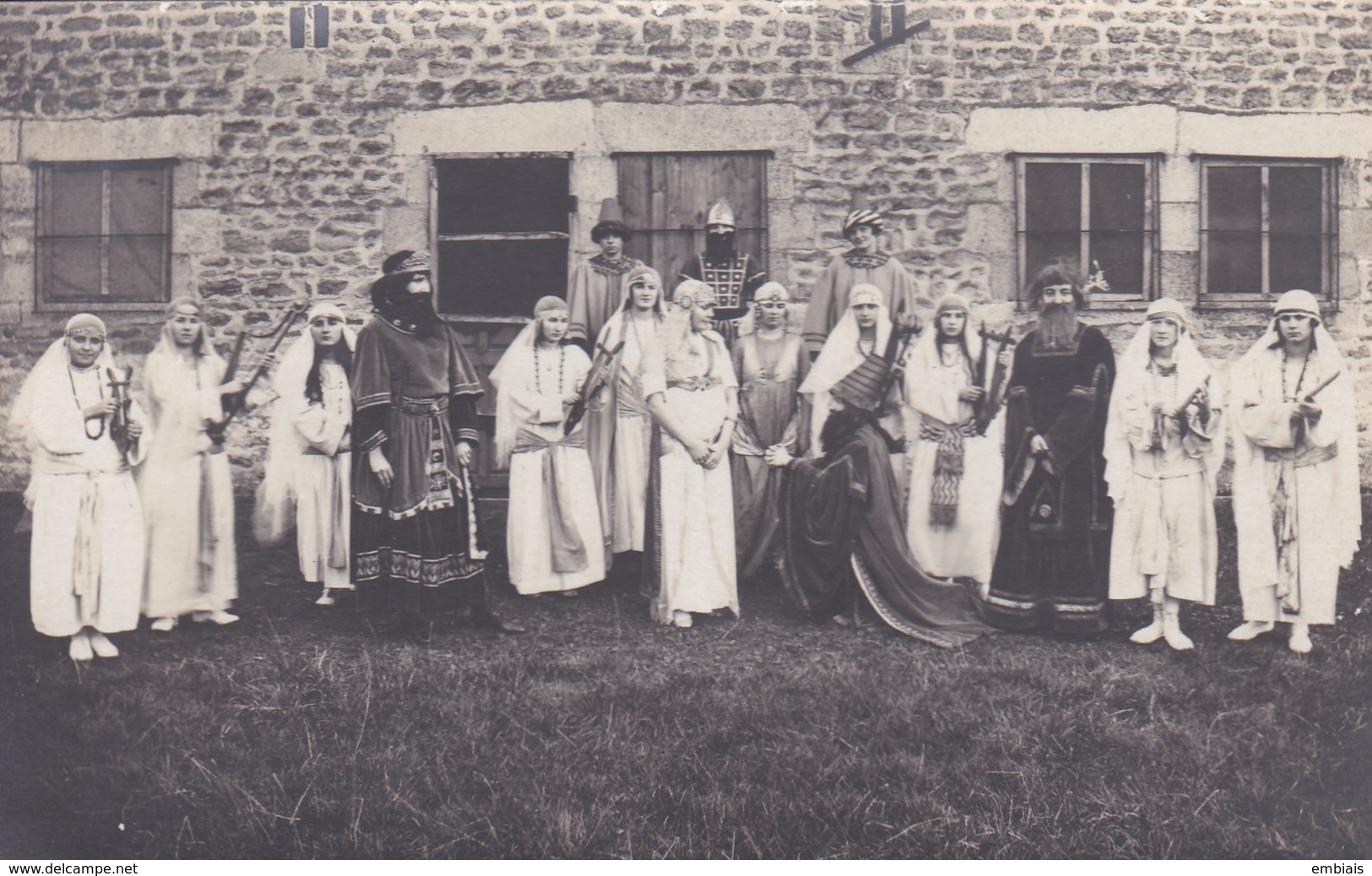 29- MOËLAN - Carte Photo- Personnages De La Pièce D'Esther Jouée Par Les Moëlistes Le 11-11-1906 - Moëlan-sur-Mer