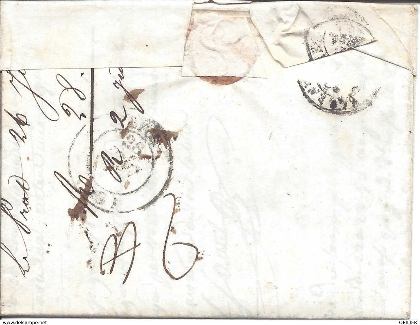 JOYEUSE ARDECHE 5 Lettres Avec Cachet 12 Pour LYON (3 De 1844 + 2 De 1848) - 1801-1848: Précurseurs XIX