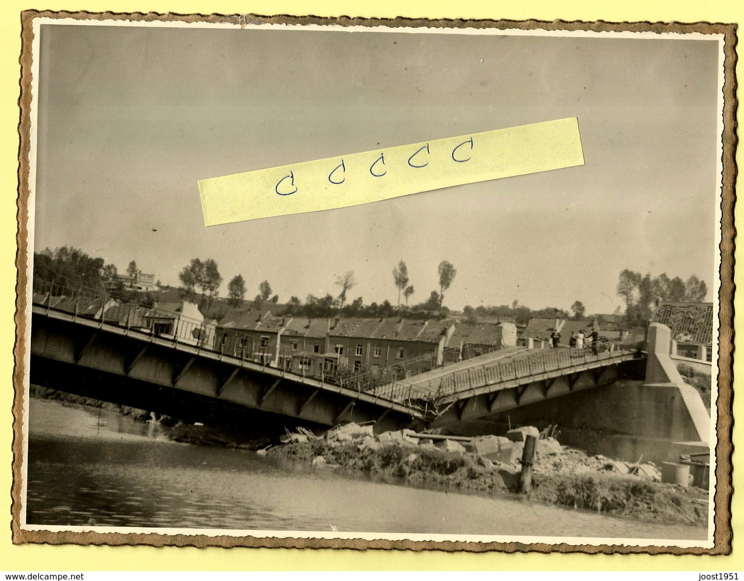 Originele Foto GERAARDSBERGEN 1940 - Vernielde Brug WO II (afmetingen 23x17 Cm) - Geraardsbergen