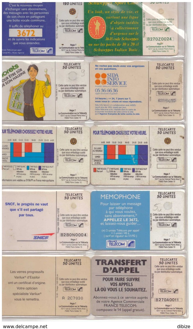 France. 10 Télécarte 1992 - 1992