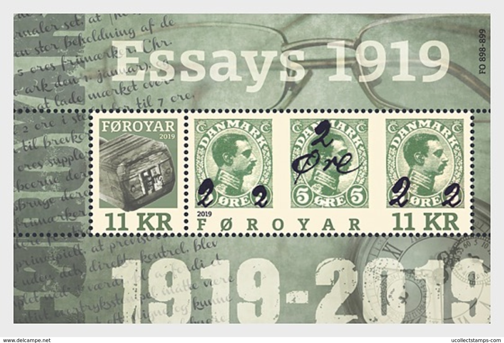 Faroer  Faroyar  2019  PROVISION ESSAYS    ZEGEL OP ZEGEL BLOK   Postfris/mnh/neuf - Faeroër