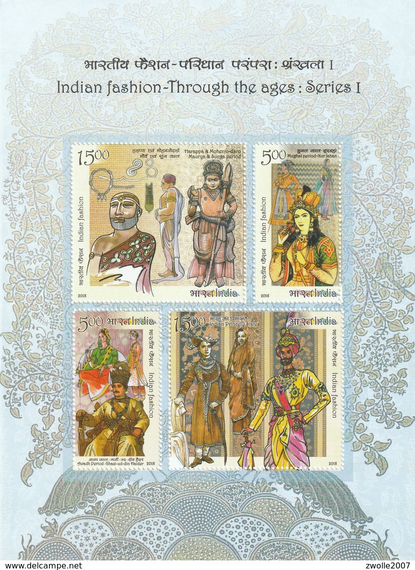 INDIA 2018 Fashion / Mode  Of India Set 4v  MINIATURE SHEET MNH - Unused Stamps