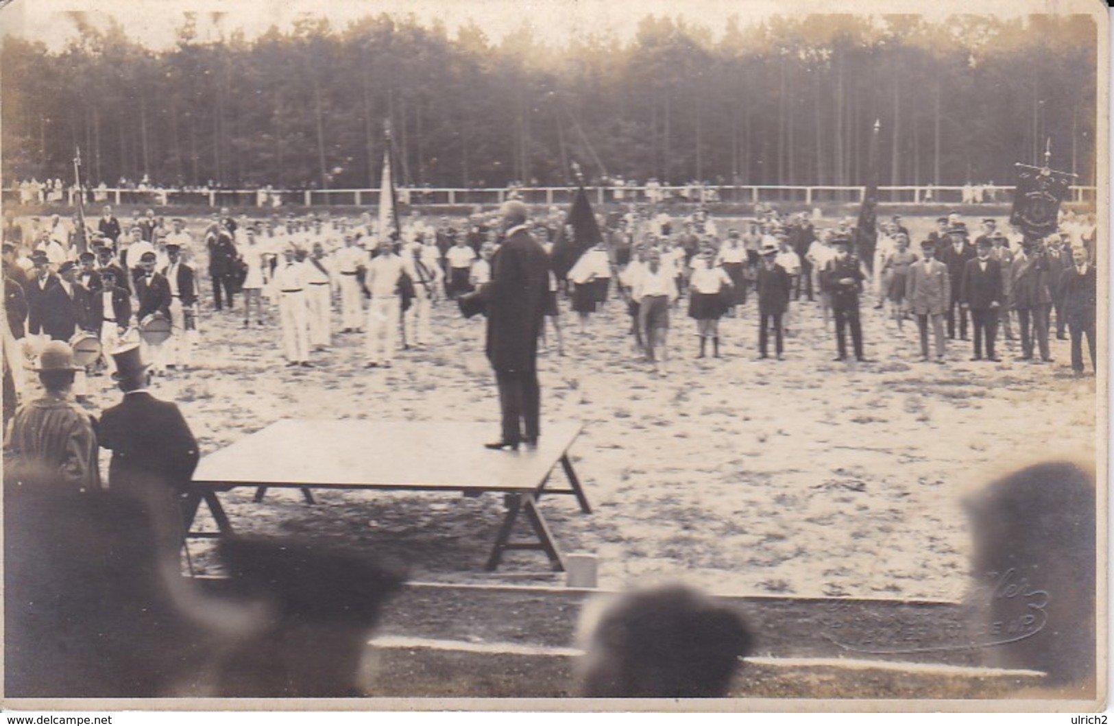AK Foto Sportfest Sportler Fahnen - Deutschland - Ca. 1920 (39258) - Autres & Non Classés