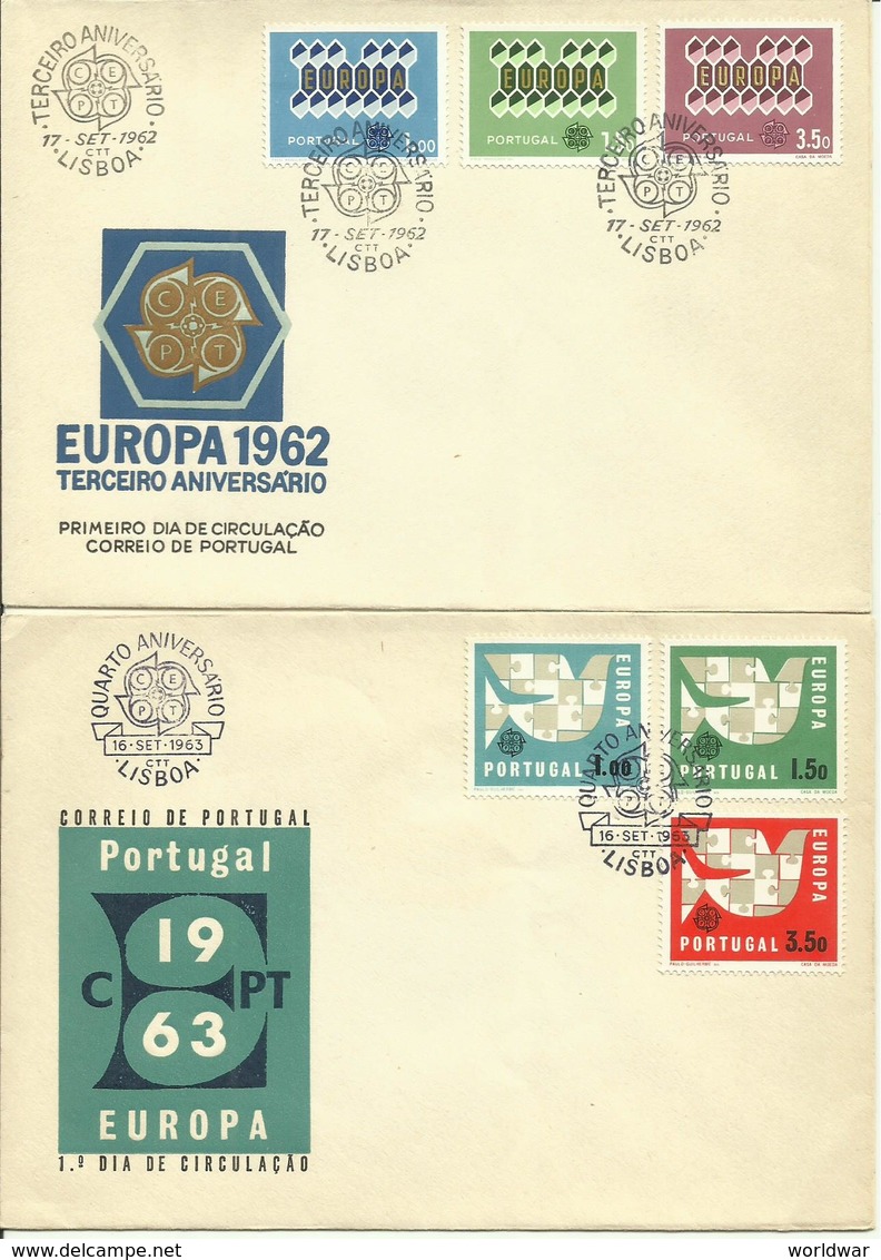 1962-65  4 FDC Europa - Europe - FDC