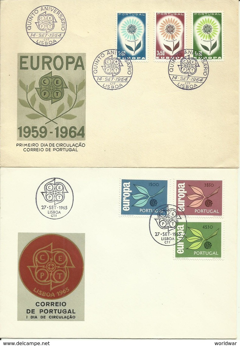 1962-65  4 FDC Europa - Europe - FDC