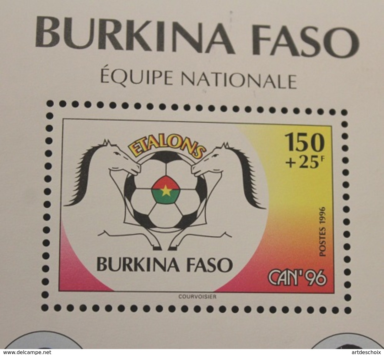 BURKINA FASO BLOC N° 59    FOOT CAN 96,  NEUF - Burkina Faso (1984-...)