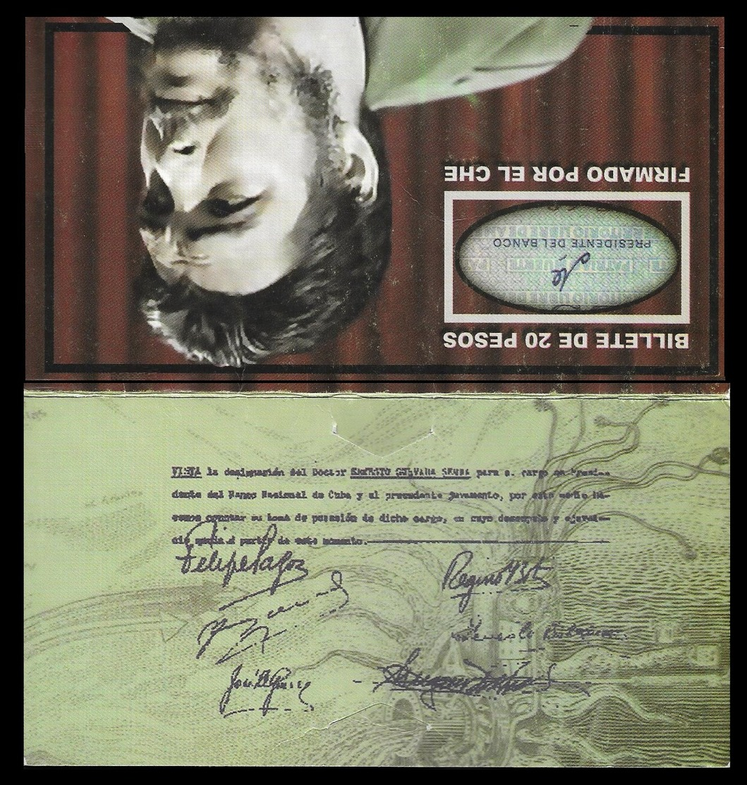 CUBA. Commemorative Cover With Banknote $20 Cuban Pesos With Che Guevara Signature. 1961 - Cuba