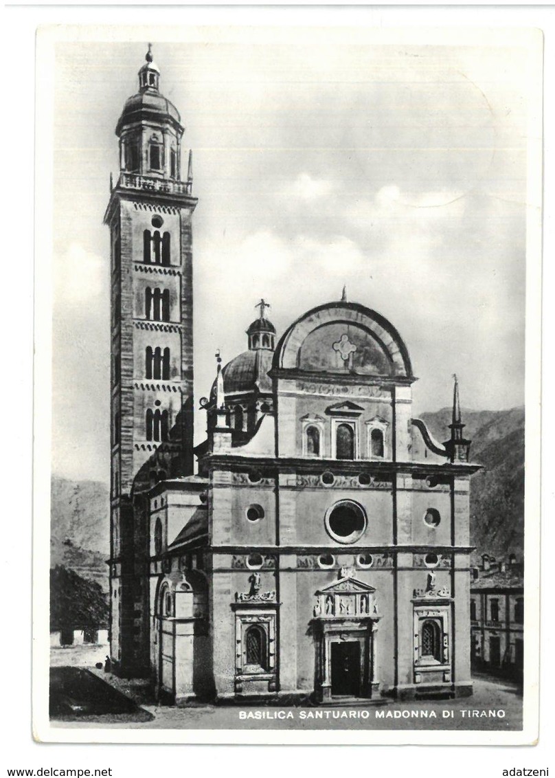 Lombardia Basilica Santuario Madonna Di Tirano Viaggiata 1957 Condizioni Come Da Scansione - Altri & Non Classificati