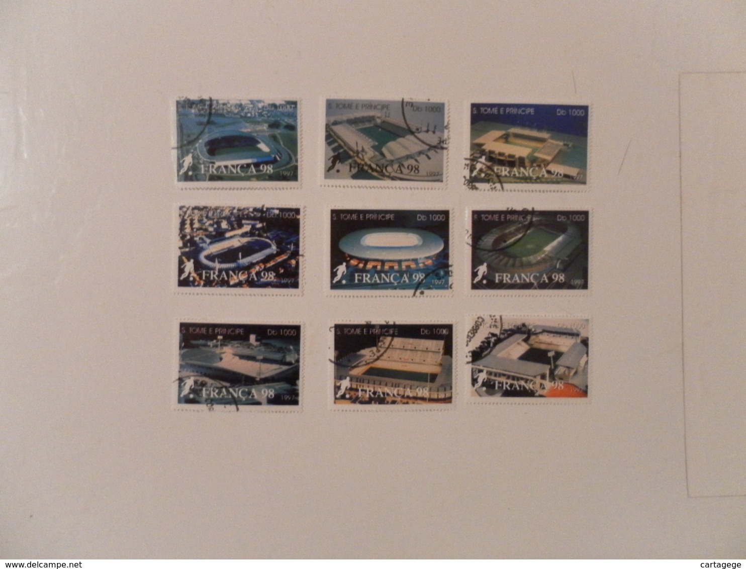 MONACO YT 1274/1282 STADES COUPE DU MONDE DE FOOTBALL FRANCE 1998 - Sao Tome And Principe