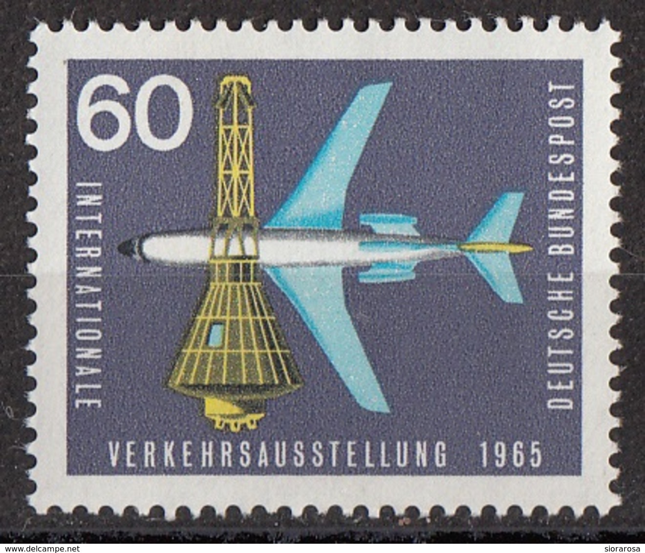 Germania 1965 Sc. 924 Jet Plane And Space Capsule -nuovo  MNH - Germany - Telecom
