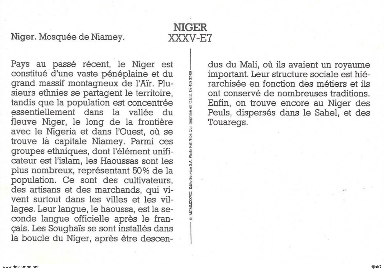 Niger Mosquée De Niamey (2 Scans) - Niger