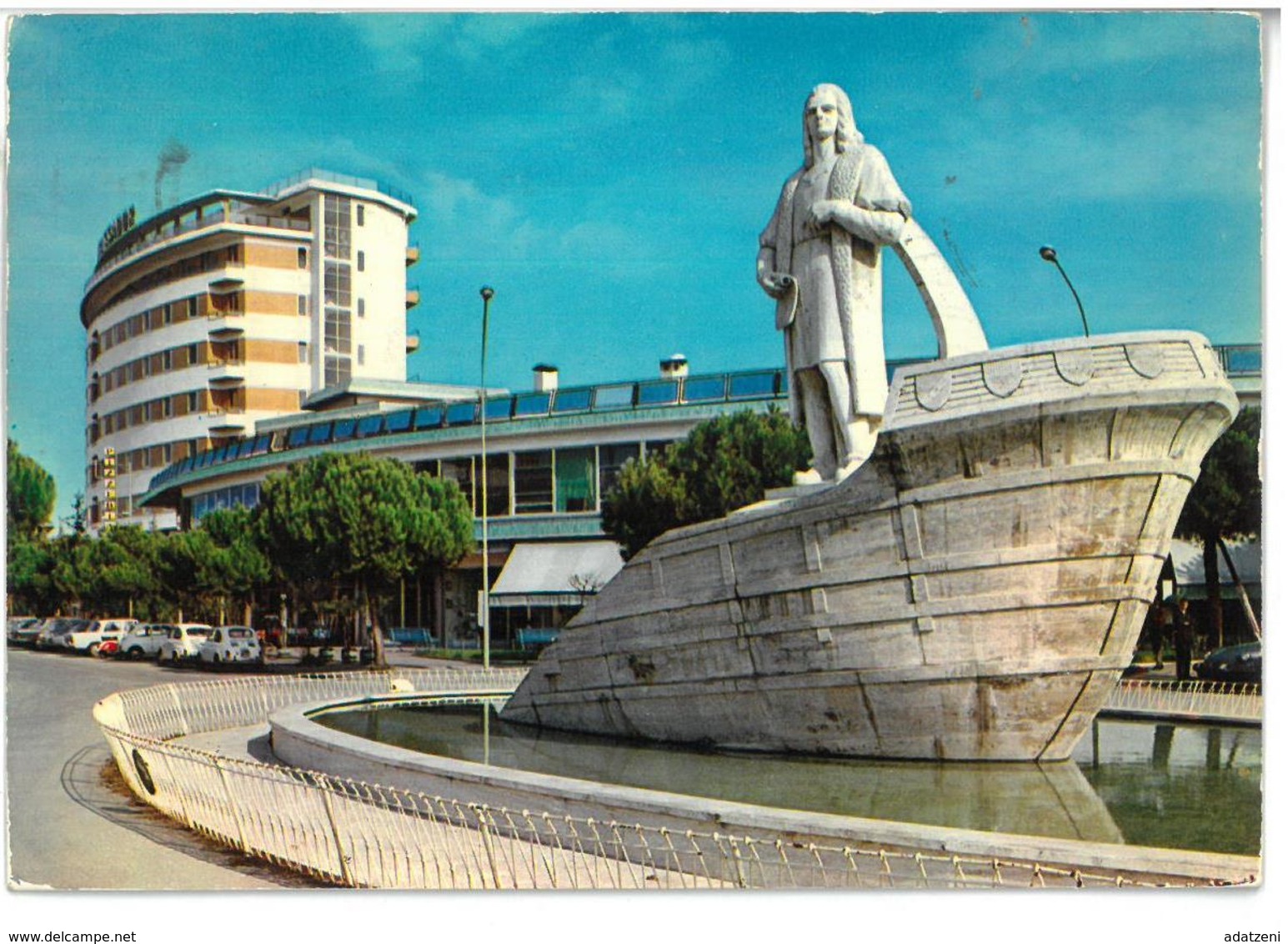 Veneto Abano Terme (Padova) Monumento A Cristoforo Colombo Ed Hotel Ambassador Viaggiata 1982 Condizioni Come Da Scansio - Altri & Non Classificati