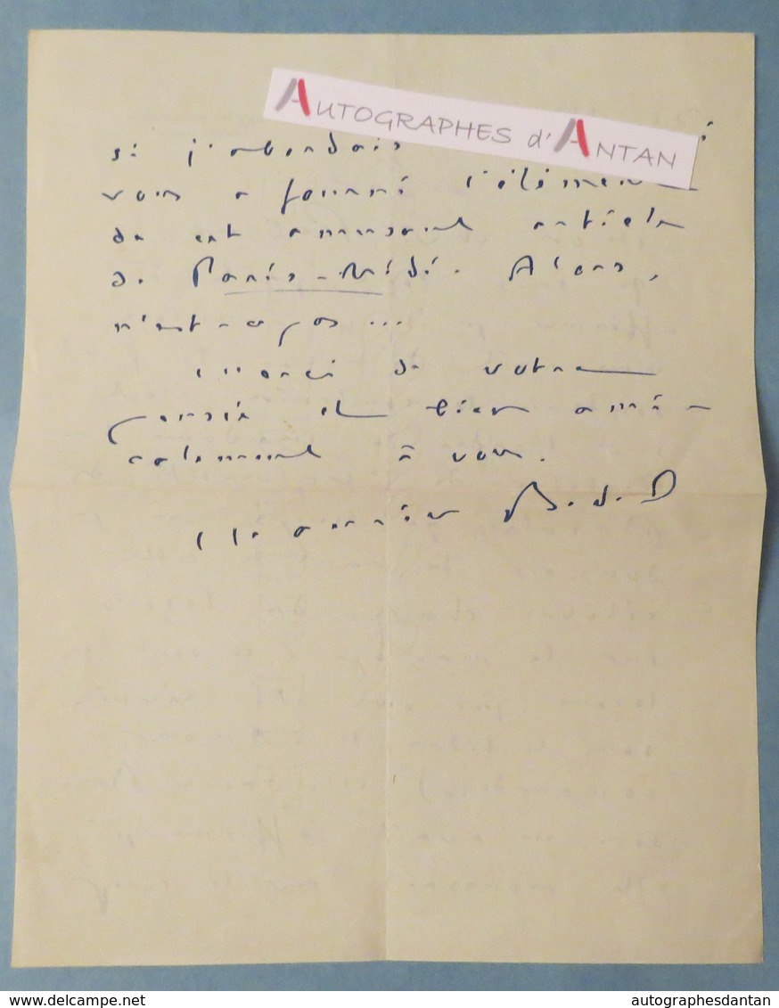 L.A.S 1932 Maurice BEDEL Romancier Journaliste - Prix Goncourt - Mariage - Brisson La Genauraye Thuré Lettre Autographe - Autres & Non Classés