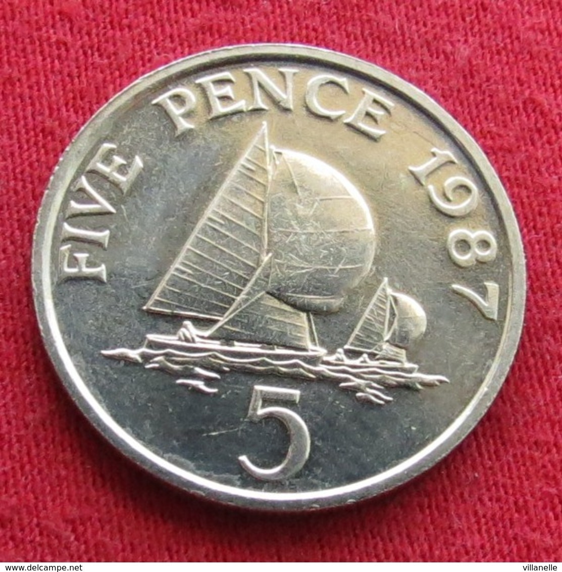 Guernsey 5 Pence 1987 Sail Guernesey  UNCºº - Guernesey