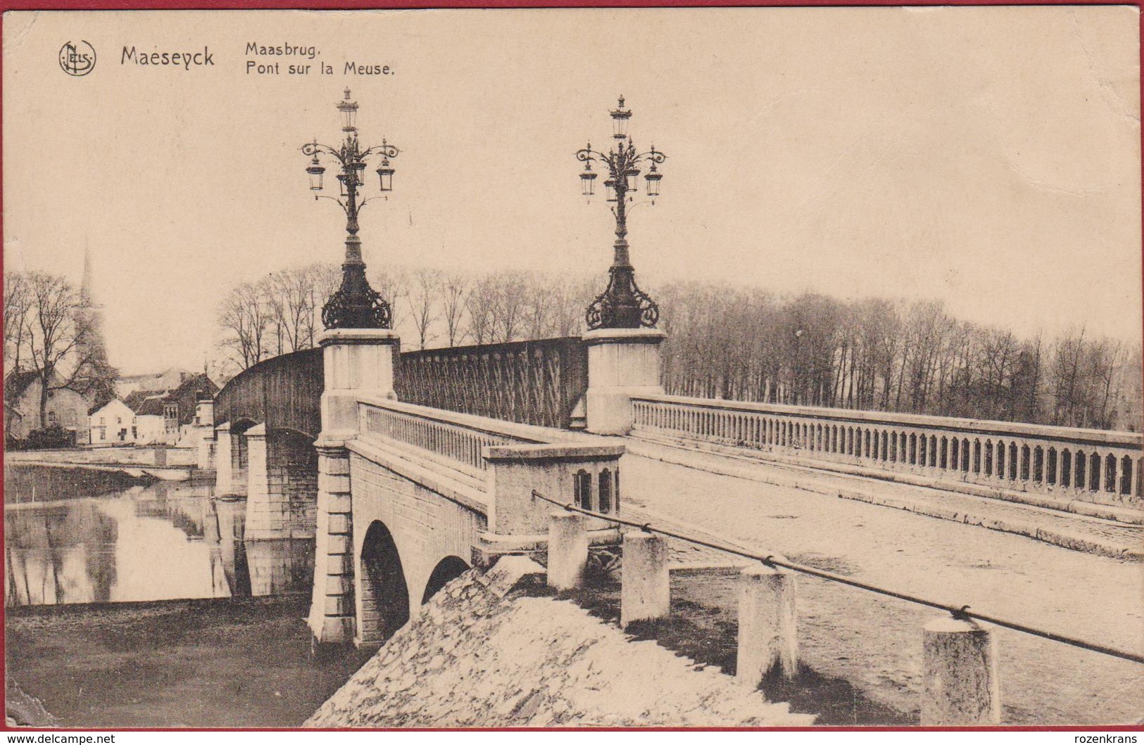 Maaseik Maeseyck Maasbrug Pont Sur La Meuse (kreukjes) - Maaseik