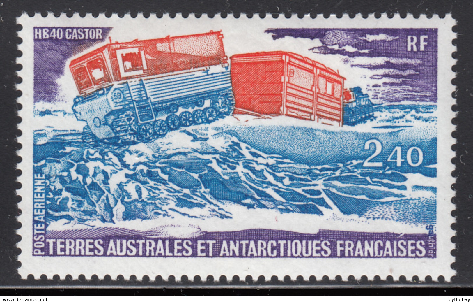 FSAT TAAF 1980 MNH Sc #C61 2.40fr HB-40 Castor Truck And Trailer - Poste Aérienne