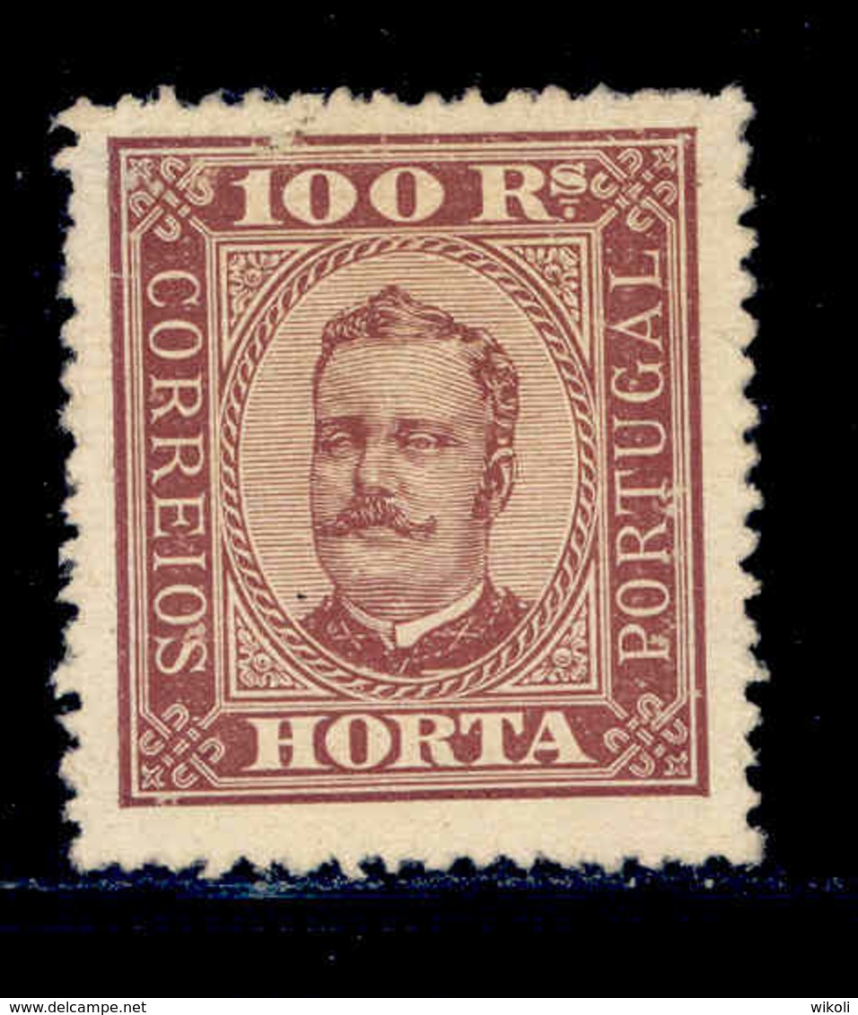 ! ! Horta - 1892 D. Carlos 20 R (Perf. 13 1/2) - Af. 09 - No Gum - Horta