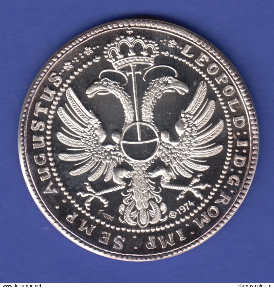 Silbermedaille August Von Der Embde, Gepr. 1974,  Ag1000 24,7g - Ohne Zuordnung