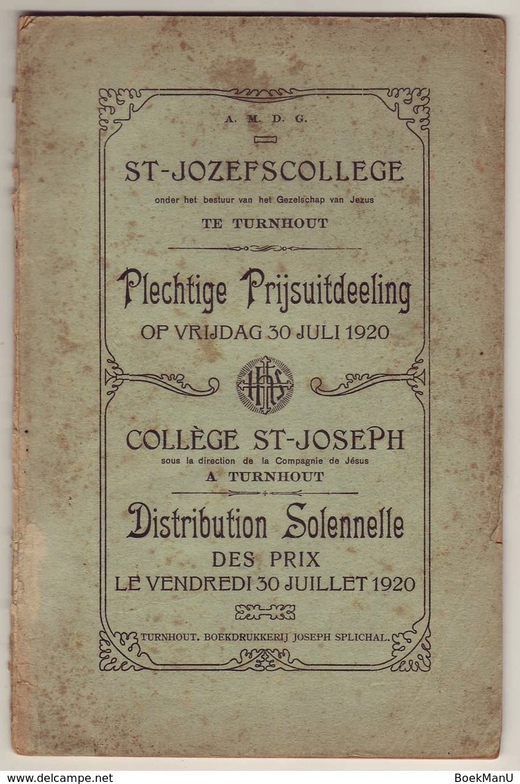 Palmares Sint-Jozefscollege Turnhout, 1920 - Diploma & School Reports
