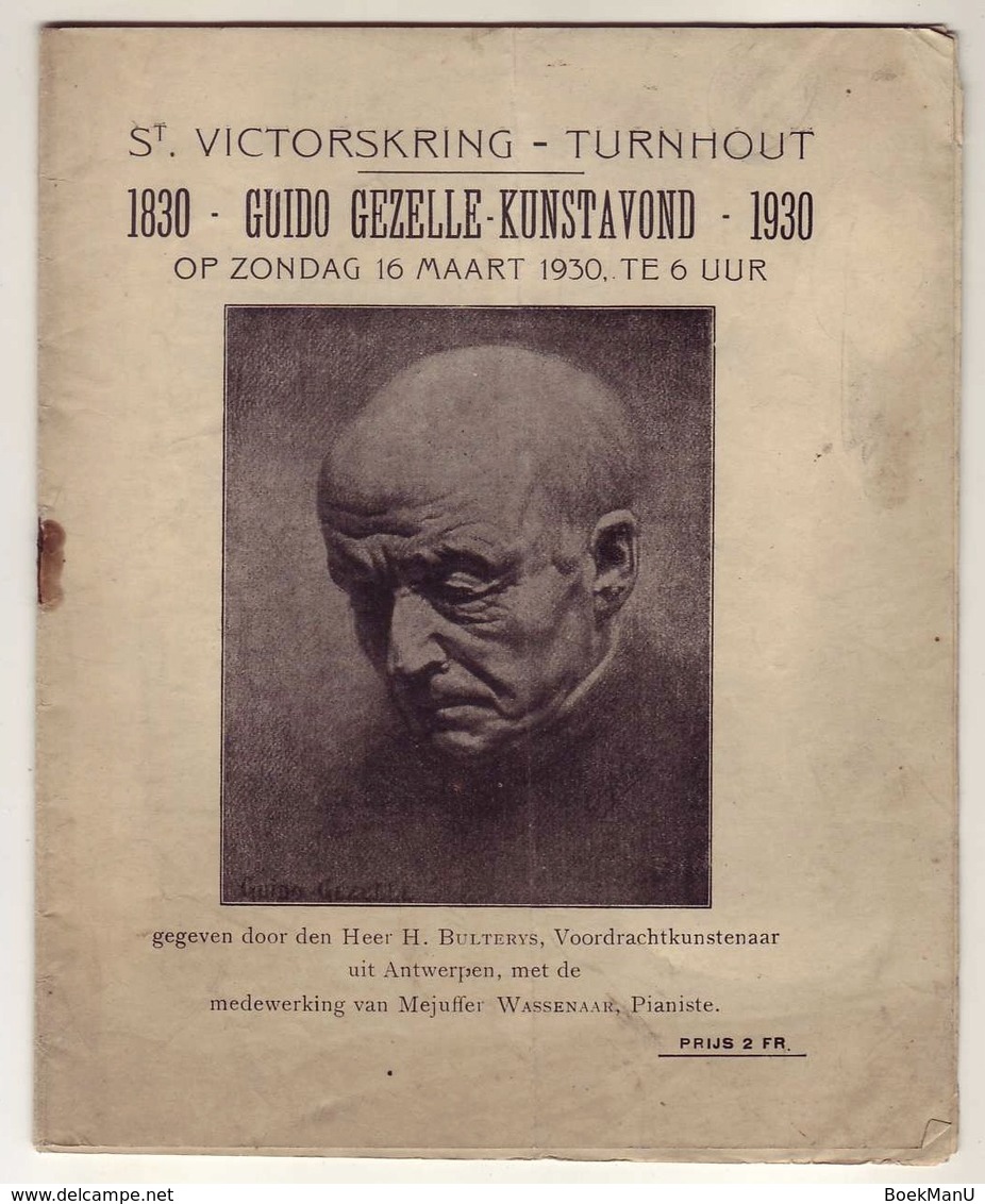St Victorskring Turnhout Guido Gezelle Kunstavond 1930 - Programs