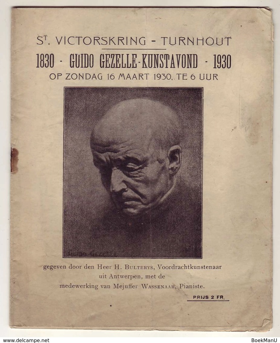 St Victorskring Turnhout Guido Gezelle Kunstavond 1930 - Programmes