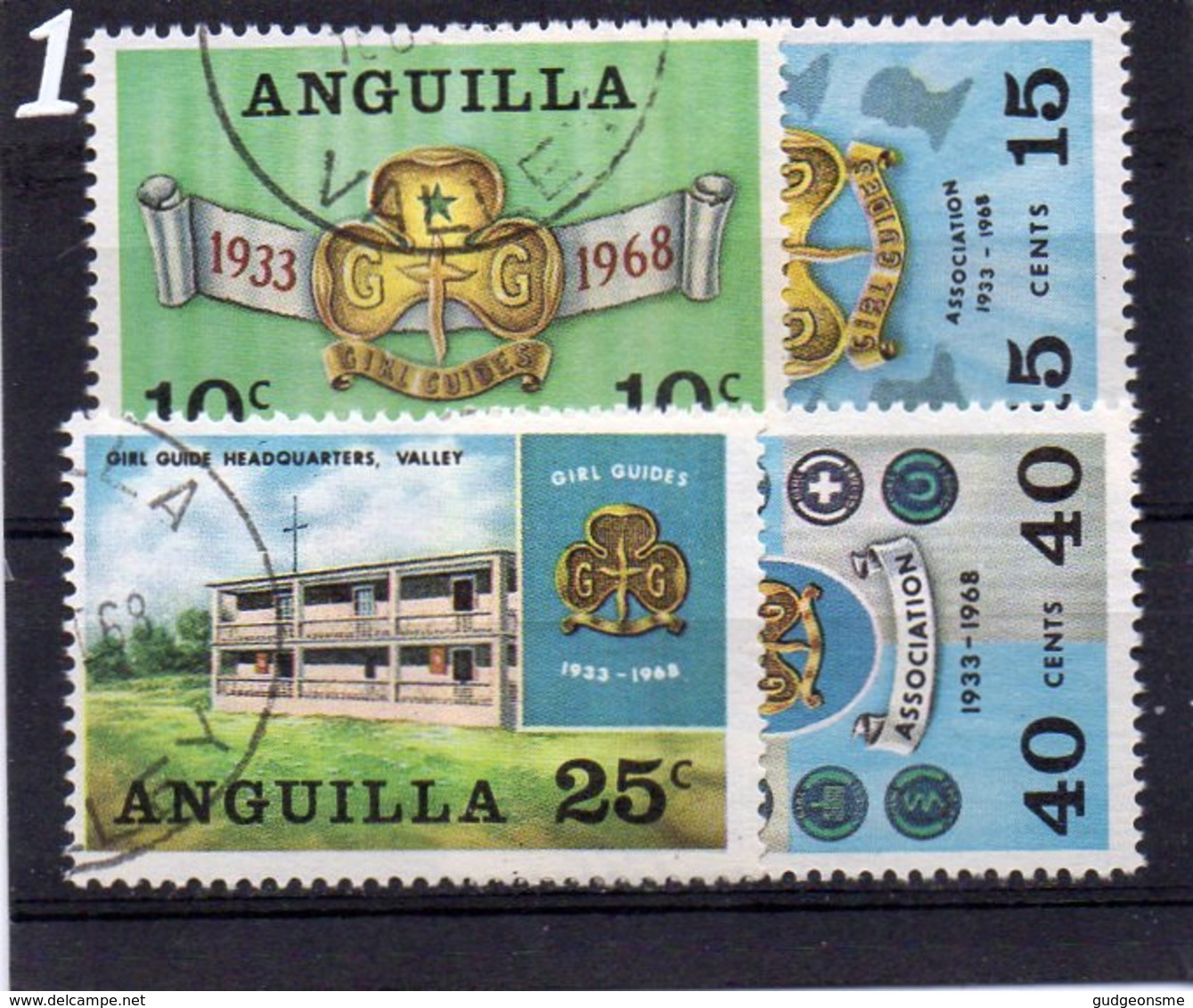 1968 Girl Guides Set 4 Values Used - Anguilla (1968-...)