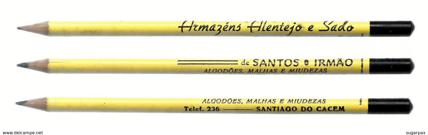 SANTIAGO Do CACÉM  Armazéns Alentejo E Sado - 1 Lápis C/ Publicidade Advertising Pencil Crayon Publicitaire - Portugal - Federn