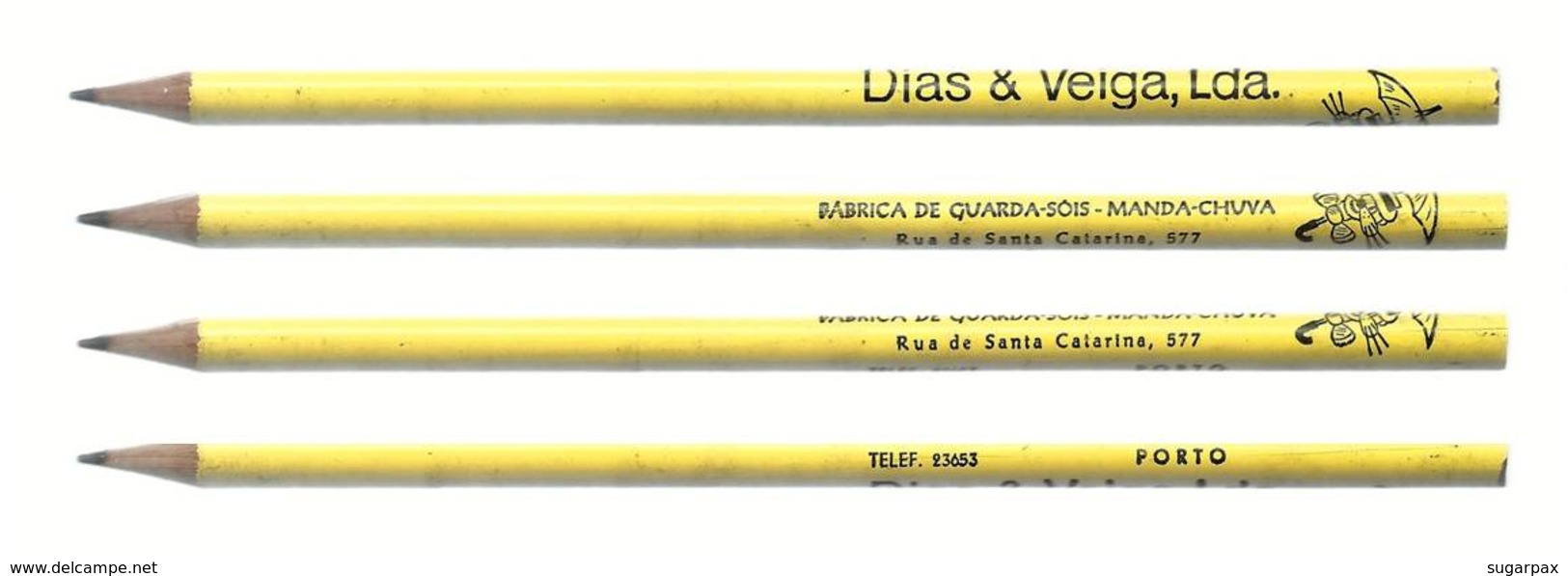 PORTO  Fábrica De Guarda-Sóis - MANDA-CHUVA - 1 Lápis C/ Publicidade Advertising Pencil Crayon Publicitaire - Portugal - Pens