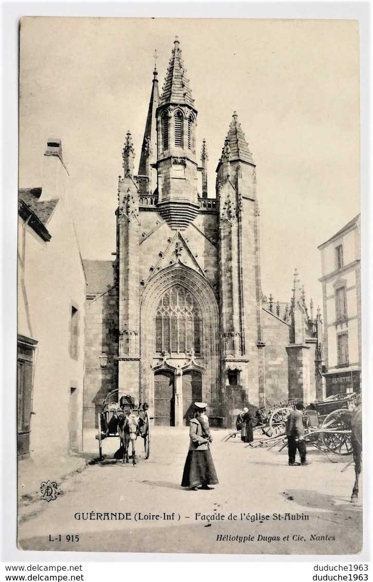 CPA - GUERANDE . Façade De L'église Saint Aubin - Guérande