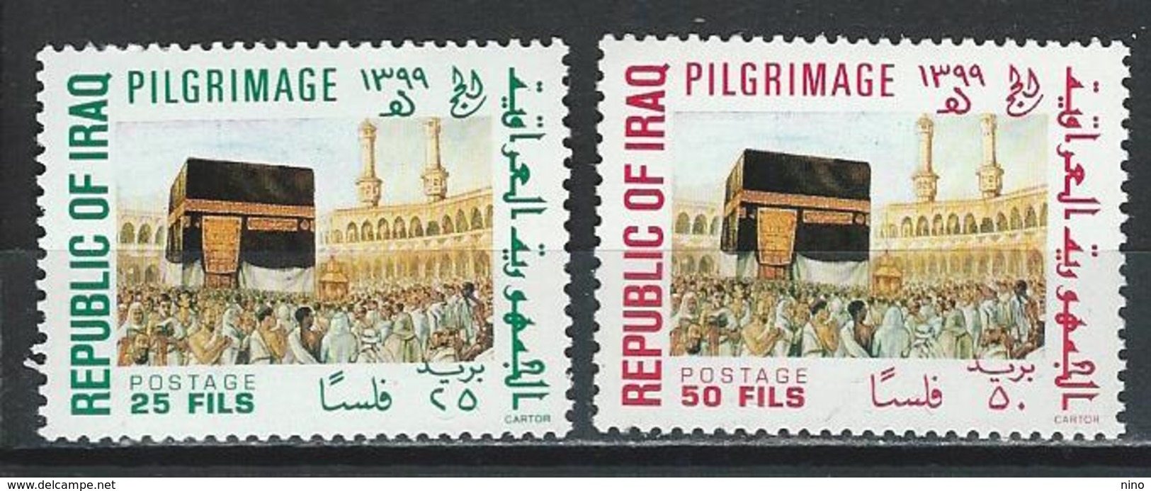 Iraq. Scott # 940-41 MNH. Pilgrimage To Mecca. Joint Issue With Kuwait 1979 - Joint Issues