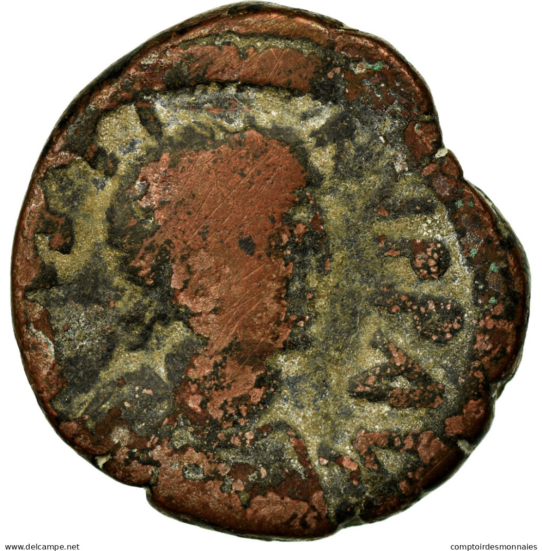 Monnaie, Justin I, Follis, 518-522, Constantinople, TB, Bronze, Sear:62 - Bizantinas