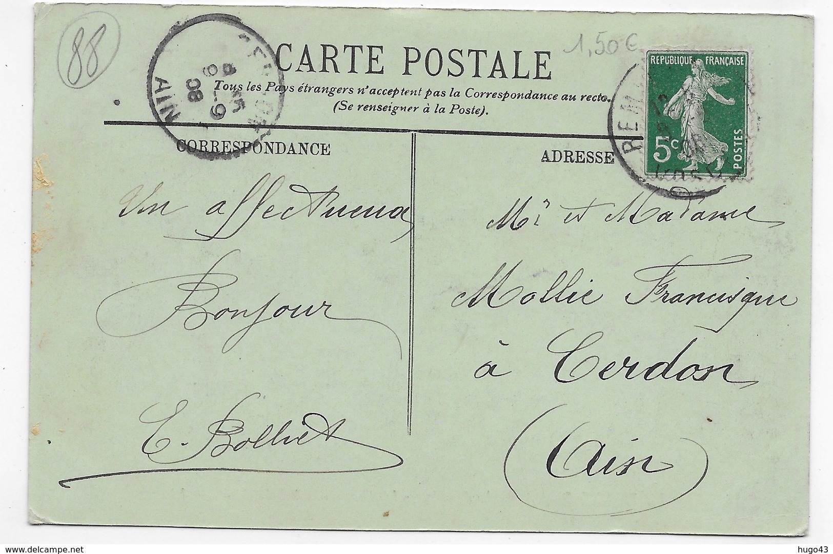 (RECTO / VERSO) SAINT ETIENNE DES VOSGES EN 1908 - N° 4 - LA MOSELLE - LES CASERNES ET LE SAINT MONT - CPA VOYAGEE - Saint Etienne De Remiremont