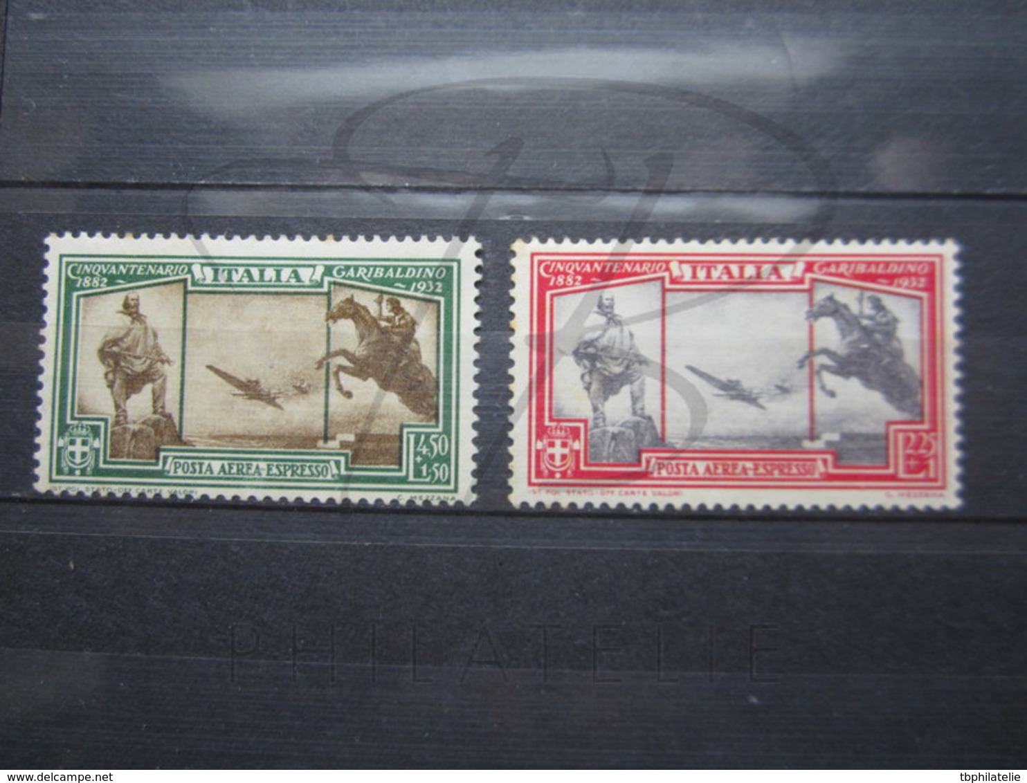 VEND TIMBRES DE POSTE AERIENNE D ' ITALIE N° 37 + 38 , NEUFS AVEC CHARNIERES !!! - Luftpost