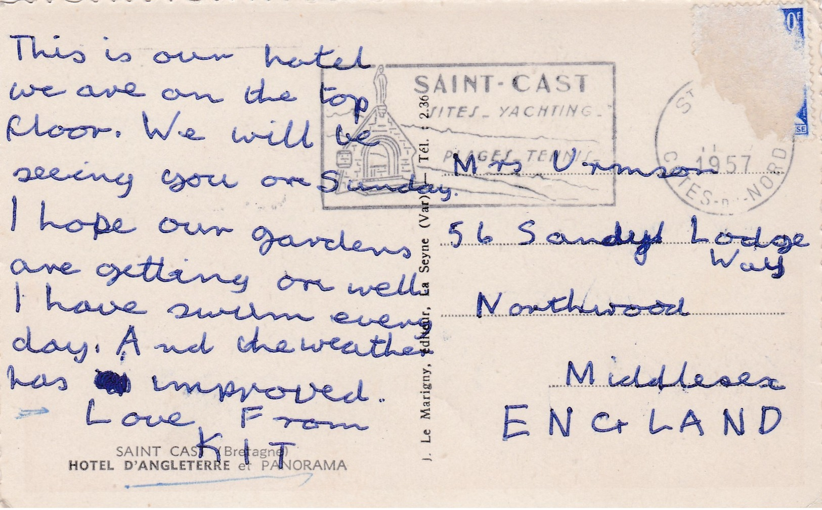 Small Post Card Of Saint-Cast-le-Guildo, Brittany, France,Q107. - Saint-Cast-le-Guildo