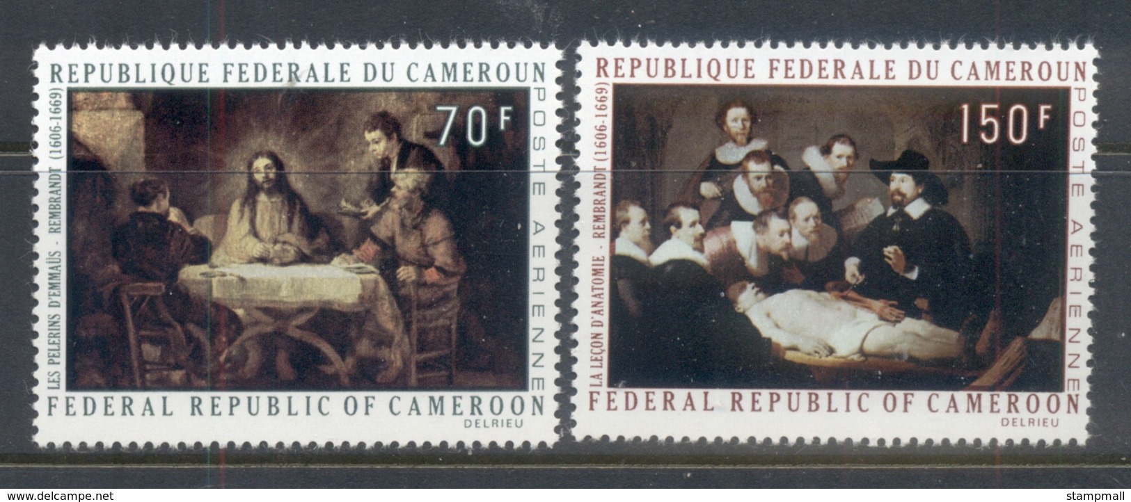 Cameroun 1970 Rembrandt Paintings MUH - Cameroon (1960-...)