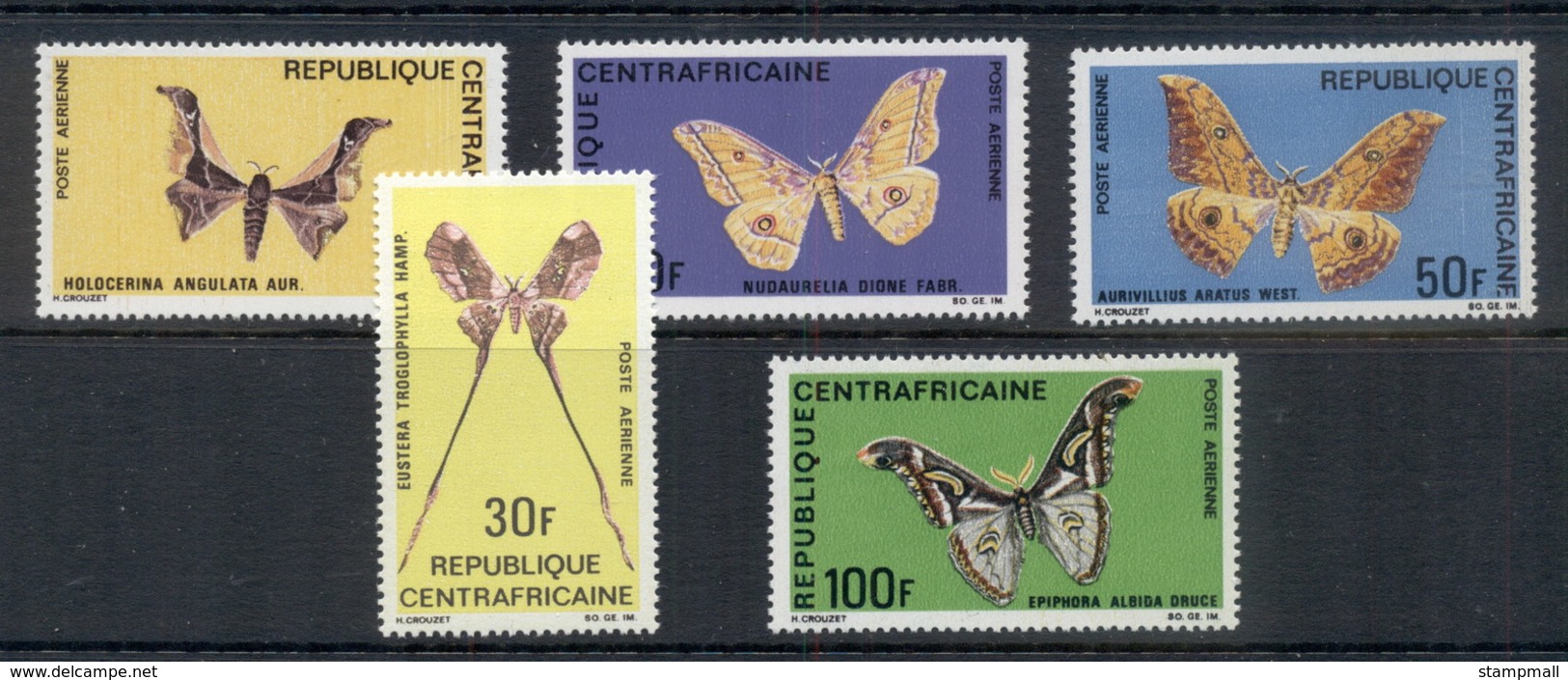 Central African Republic 1969 Insects Butterflies & Moths MUH - Central African Republic