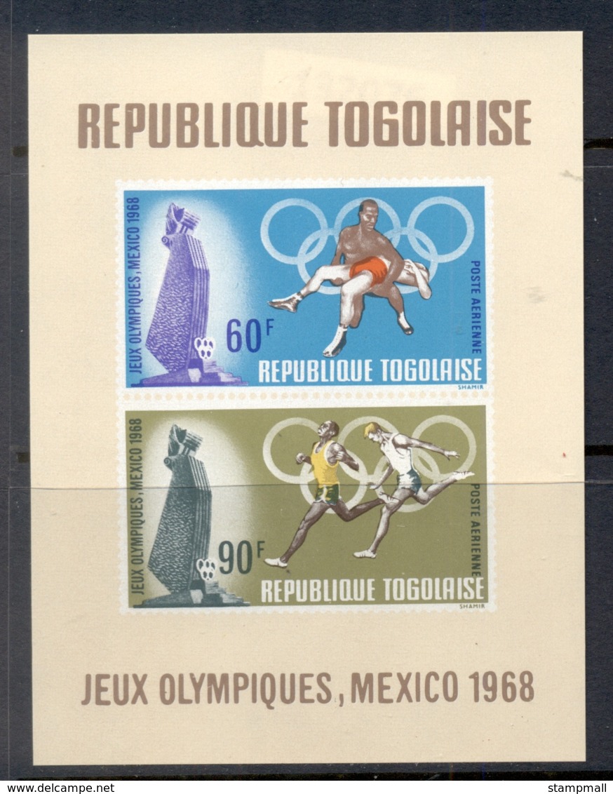 Togo 1967 Pre Summer Olympics Mexico City MS MUH - Togo (1960-...)