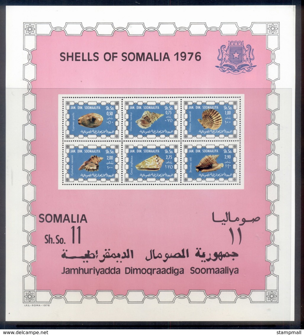 Somalia 1976 Sea Shells Ms MUH - Somalia (1960-...)