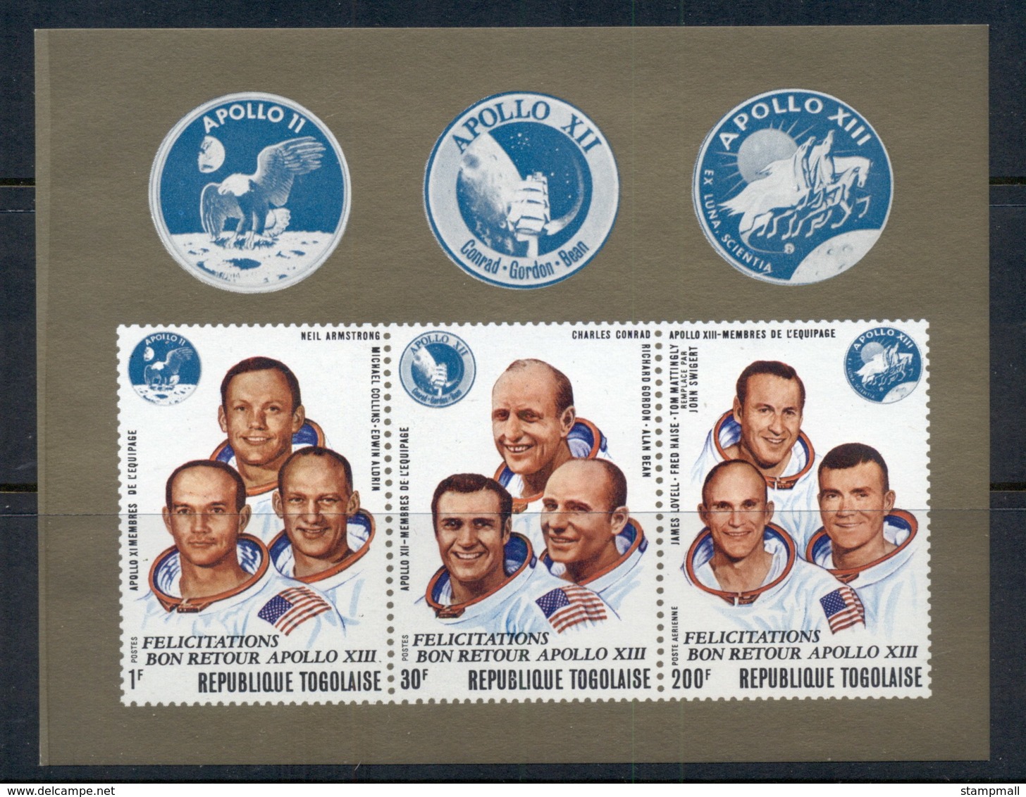 Togo 1970 Apollo 13 Astronauts MS MUH - Togo (1960-...)