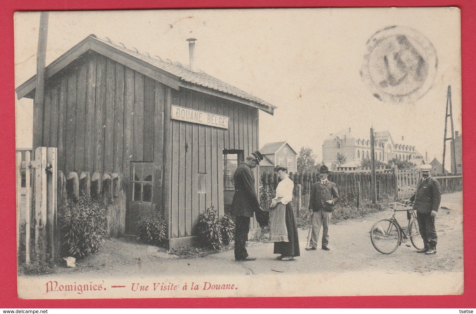 Momignies - Une Visite à La Douane ... éditeur Au Verso - 1907 ( Voir Verso ) - Momignies