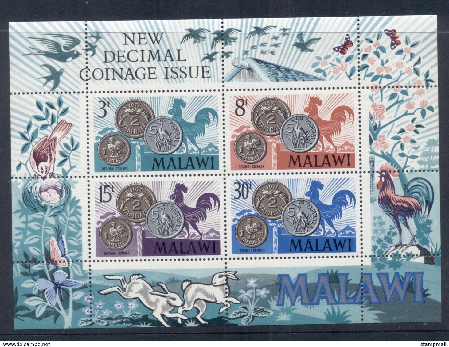 Malawi 1971 Decimal Currency MS MUH - Malawi (1964-...)