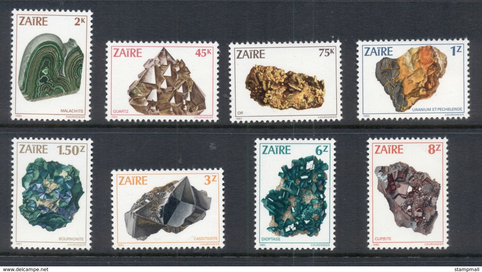 Zaire 1983 Minerals & Gems MUH - Unused Stamps