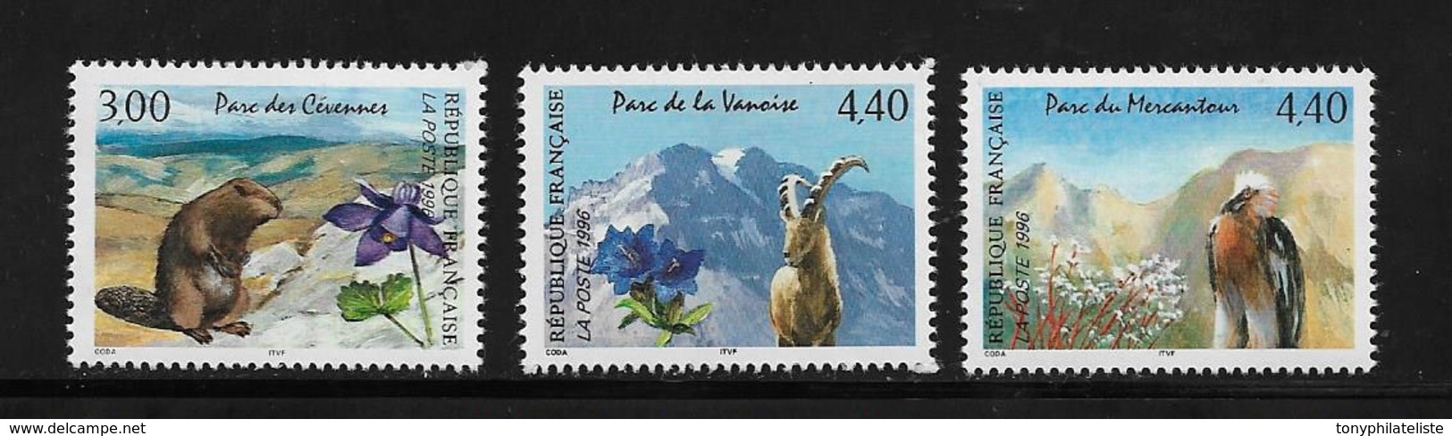 France Timbres De 1996  N°2997 A 2999  Neuf ** Vendu A La Valeur Faciale - Neufs