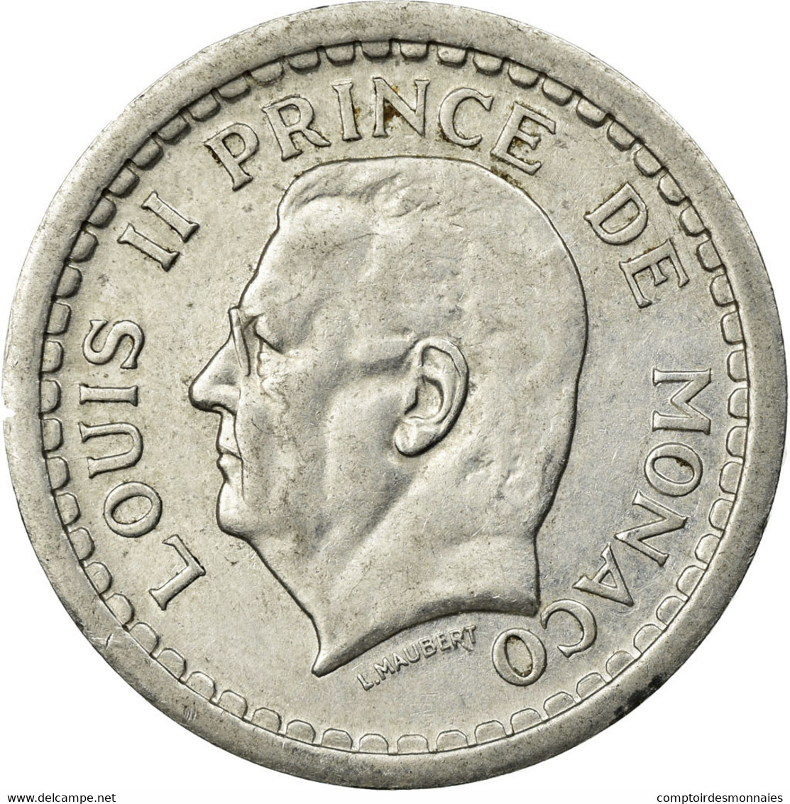 Monnaie, Monaco, Louis II, 2 Francs, Undated (1943), Paris, TTB, Aluminium - 1922-1949 Louis II
