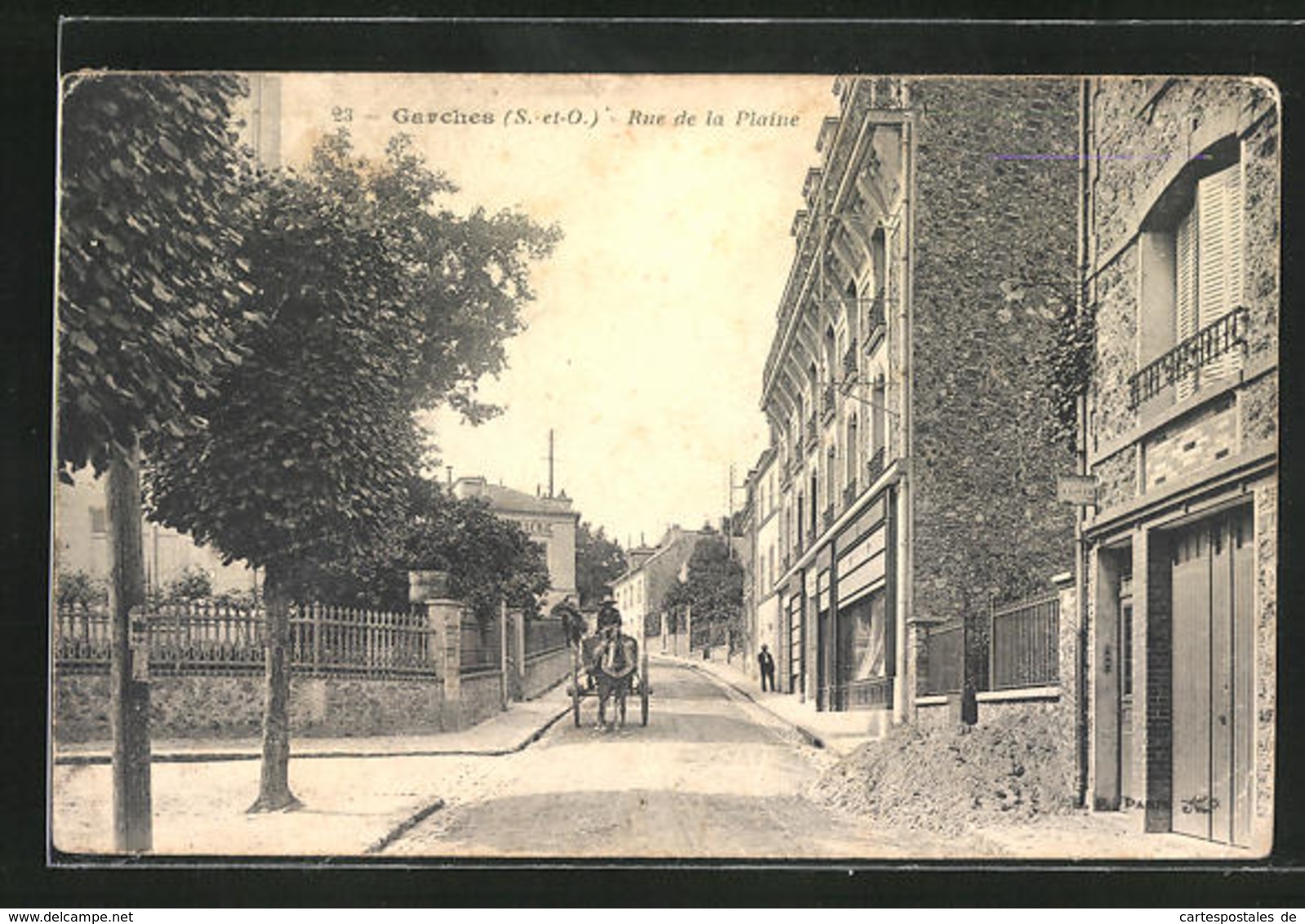 CPA Garches, Rue De La Plaine - Garches