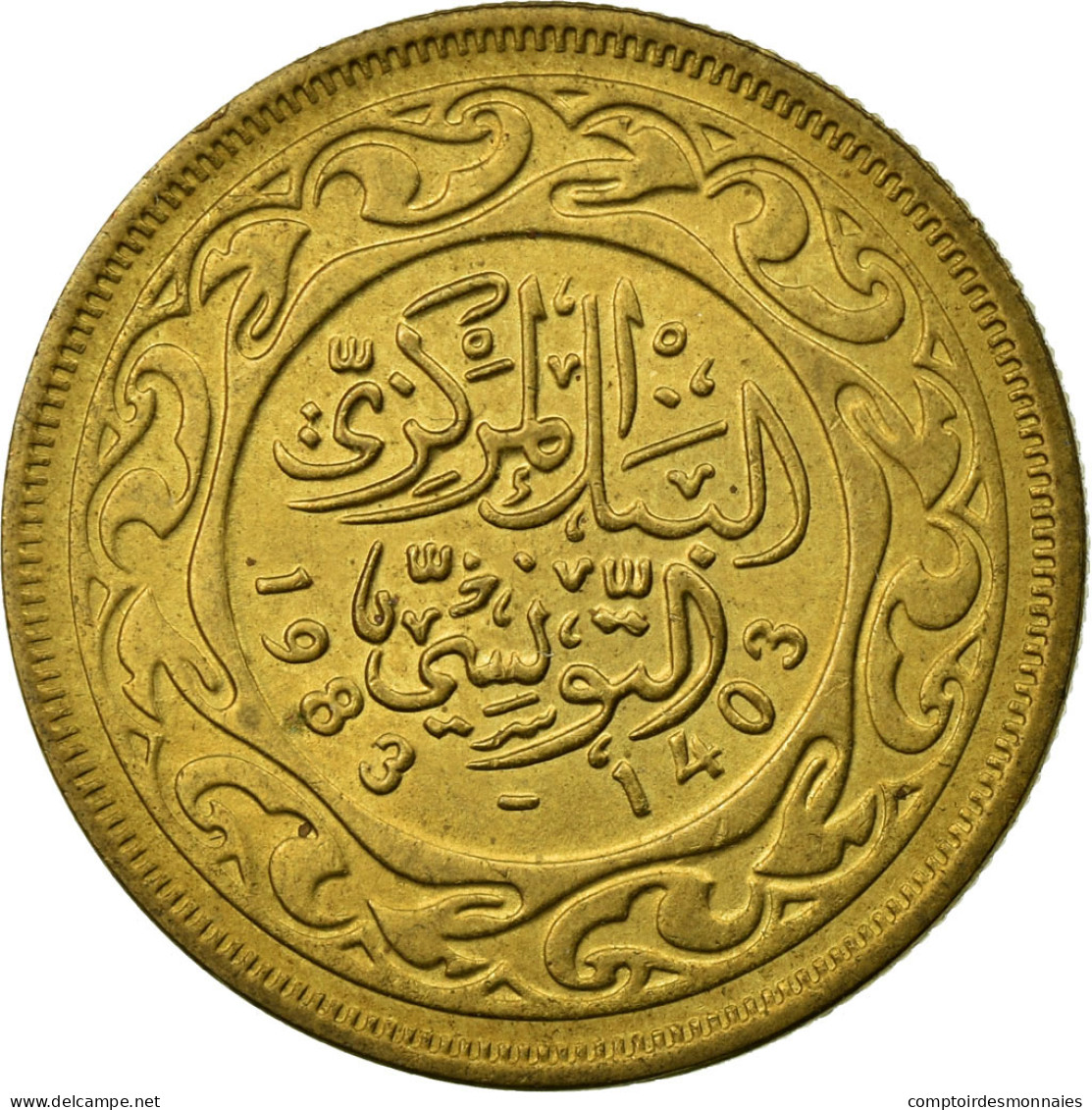 Monnaie, Tunisie, 20 Millim, 1983, Paris, TTB, Laiton, KM:307 - Tunisie