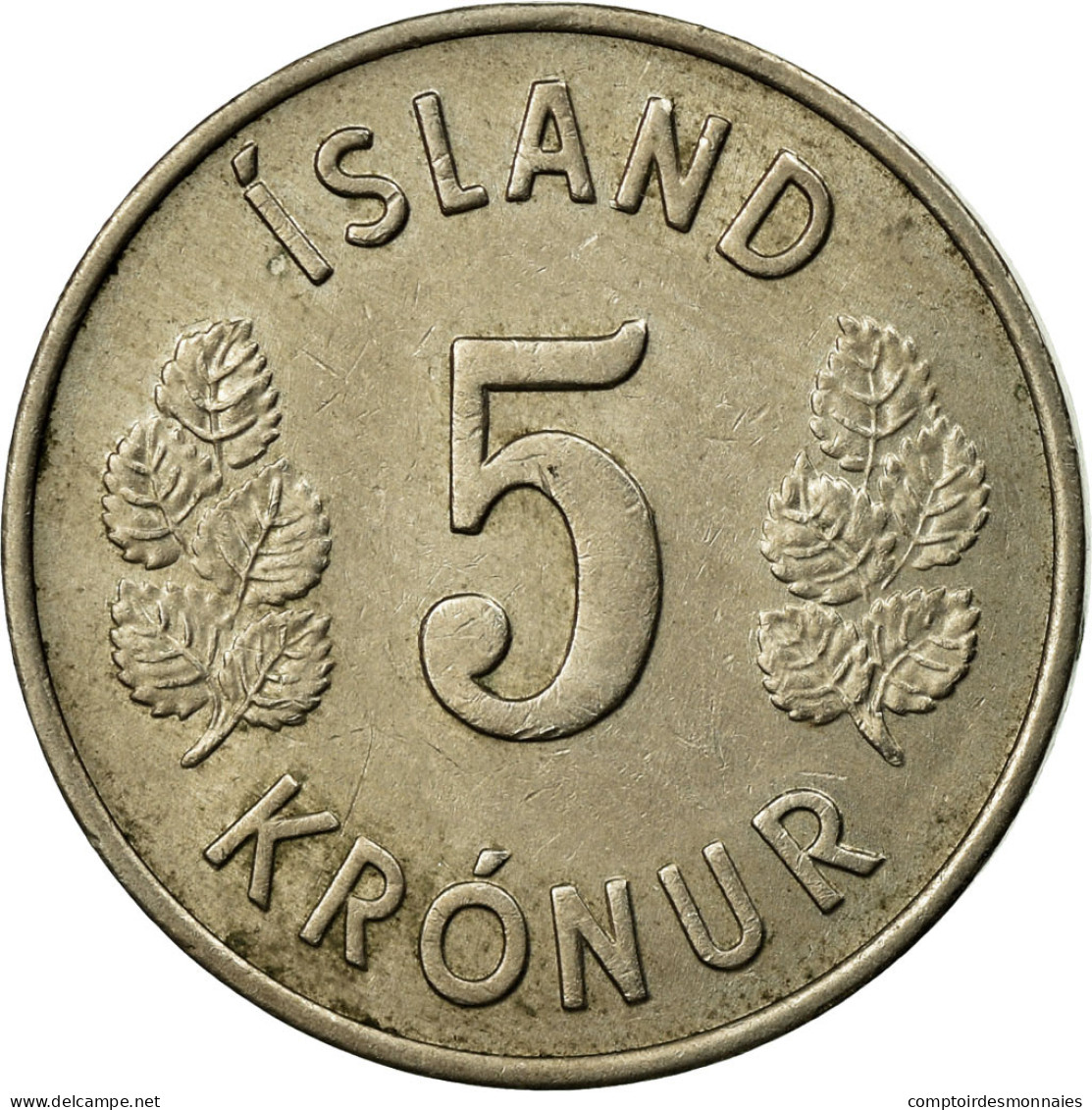 Monnaie, Iceland, 5 Kronur, 1970, TB+, Copper-nickel, KM:18 - Iceland