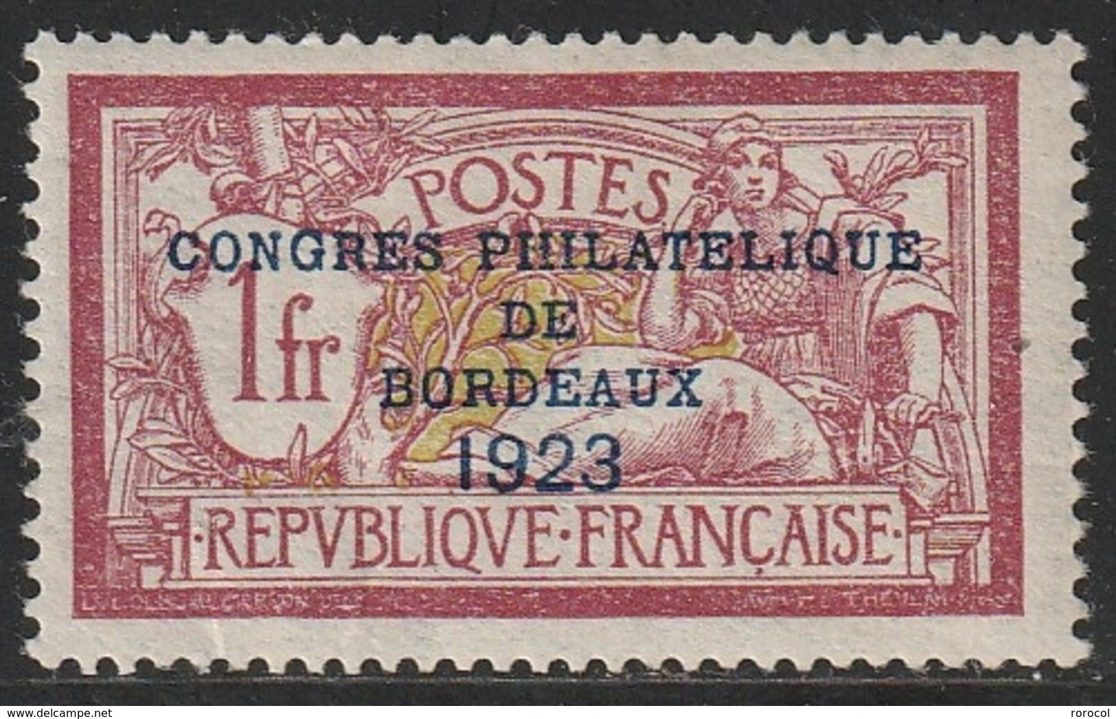 N° 182 CONGRES PHILATELIQUE DE BORDEAUX 1923 * Signé Calves Petites Adhérences - Nuovi