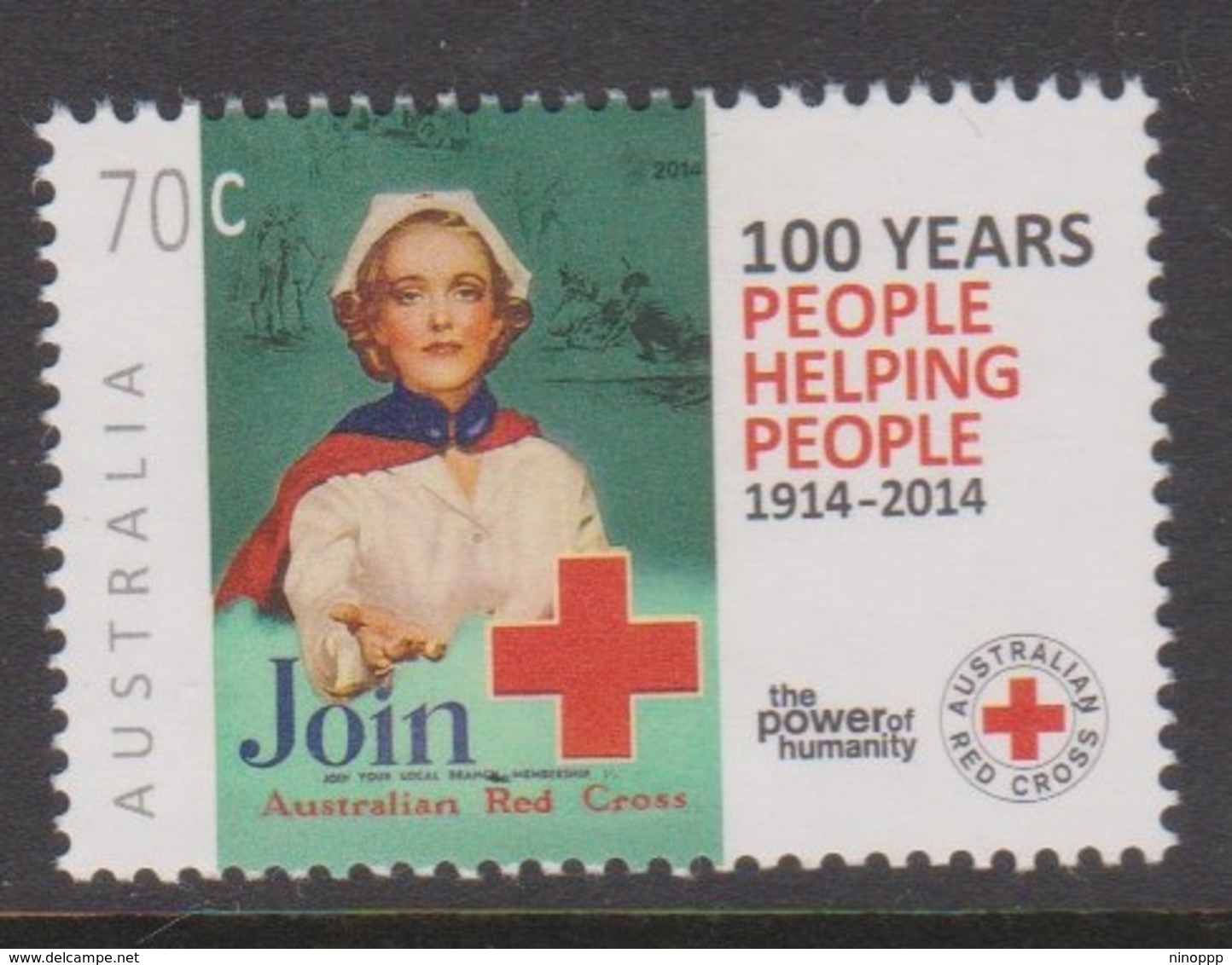 Australia ASC 3199 2014 Red Crossmint Never Hinged - Mint Stamps